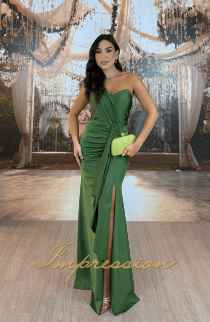 Vestido de Festa Longo Verde Oliva