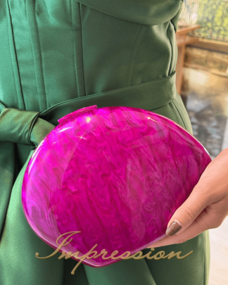 Bolsa de Festa Fúcsia Madrepérola