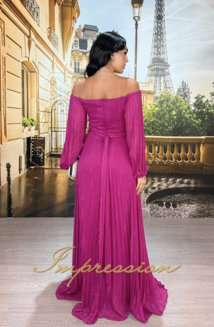 Vestido de Festa Longo Fucsia - Imagem 2