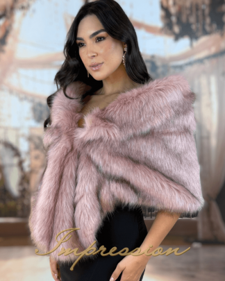 Estola de Pelo Rose