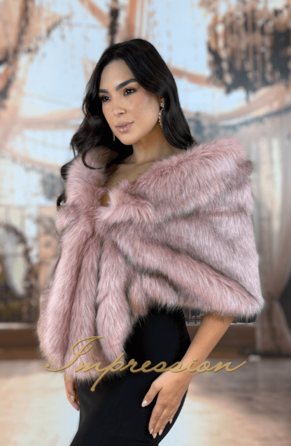 Estola de Pelo Rose - Imagem 2