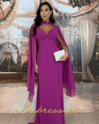 Vestido de Festa Longo Fucsia