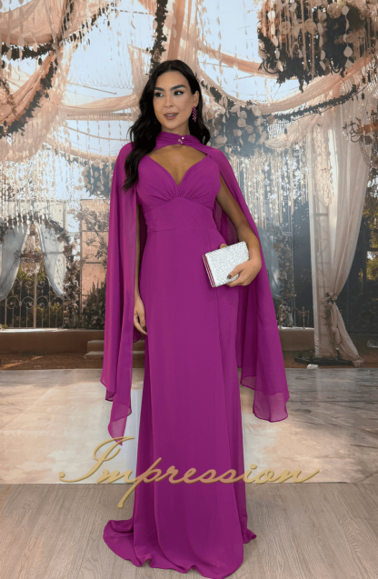 Vestido de Festa Longo Fucsia