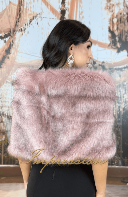 Estola de Pelo Rose - Imagem 3