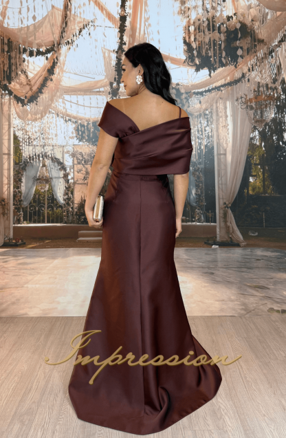 Vestido de Festa Longo Marrom Chocolate - Image 2
