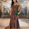 Vestido de Festa Longo Marrom Chocolate
