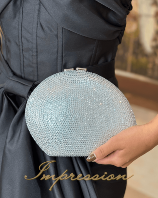 Bolsa de Festa Prata Brilho