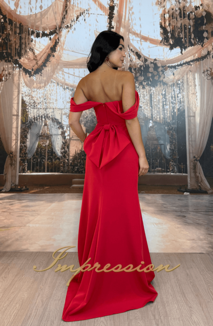 Vestido de Festa Longo Vermelho - Image 2