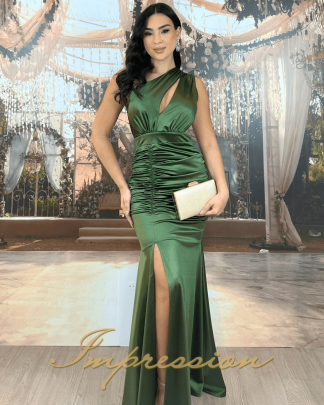 Vestido de Festa Longo Verde Oliva