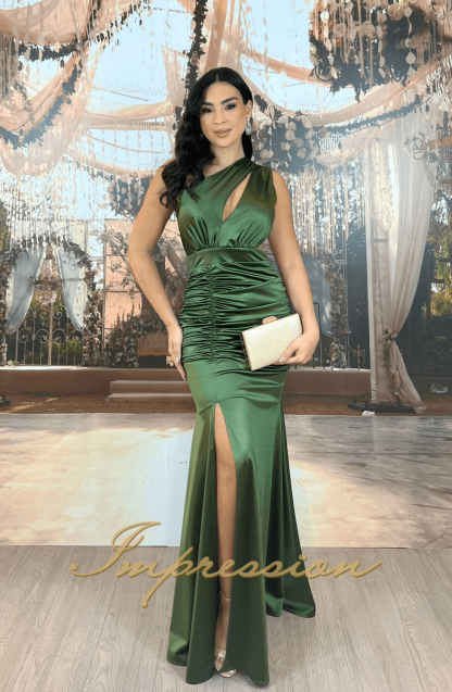Vestido de Festa Longo Verde Oliva