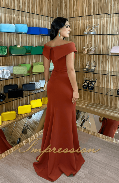 Vestido de Festa Longo Terracota - Imagem 2