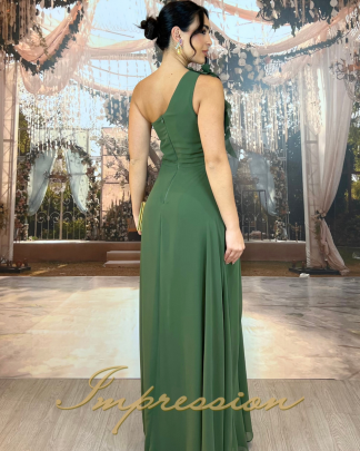 Vestido de Festa Longo Verde Oliva