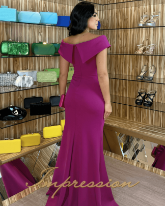 Vestido de Festa Longo Fucsia
