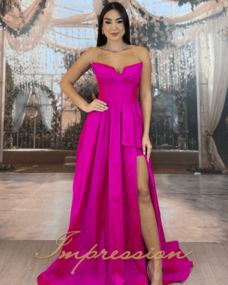 Vestido de Festa Longo Pink