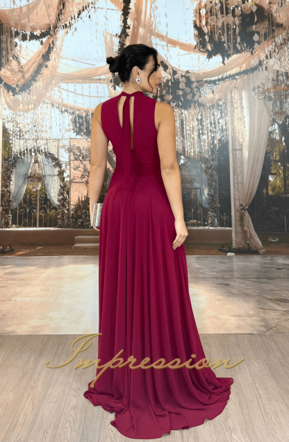 Vestido de Festa Longo Marsala Dois em Um - Imagem 5