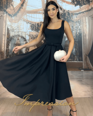 Vestido de Festa Midi Preto