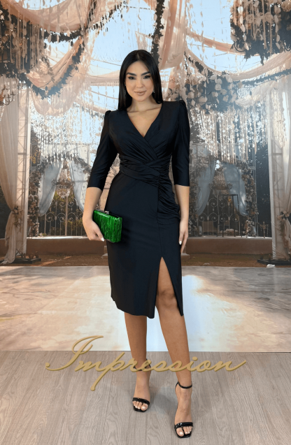 Vestido de Festa Midi Preto
