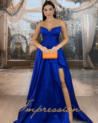 Vestido de Festa Longo Azul Royal