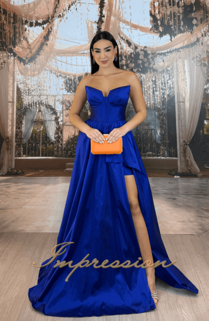 Vestido de Festa Longo Azul Royal