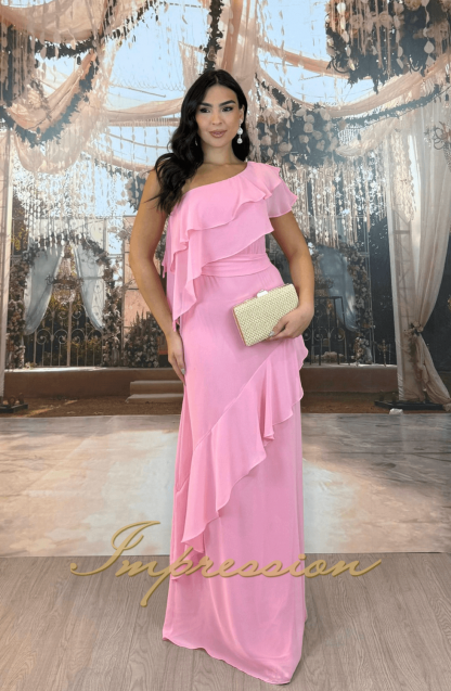 Vestido de Festa Longo Rosa