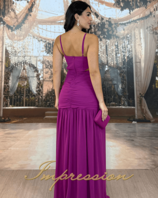 Vestido de Festa Longo Fucsia