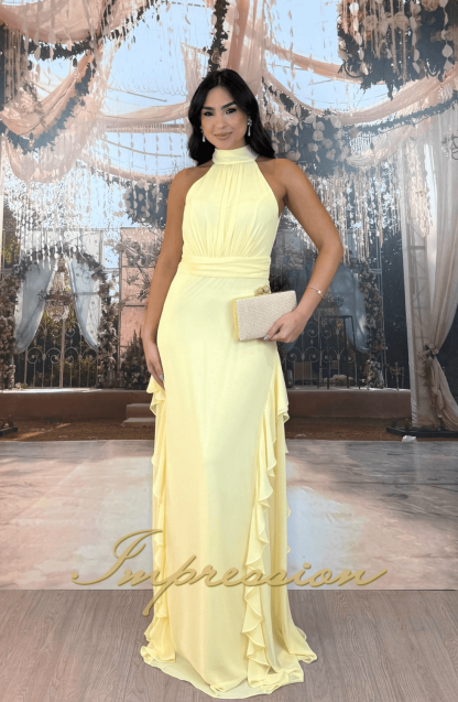 Vestido de Festa Longo Amarelo