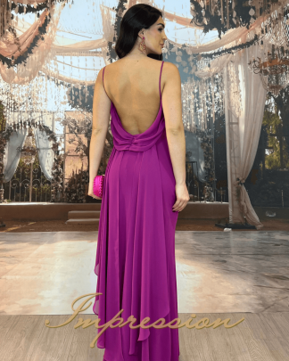 Vestido de Festa Longo Fucsia