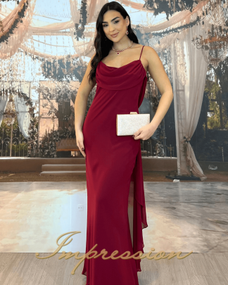 Vestido de Festa Longo Marsala