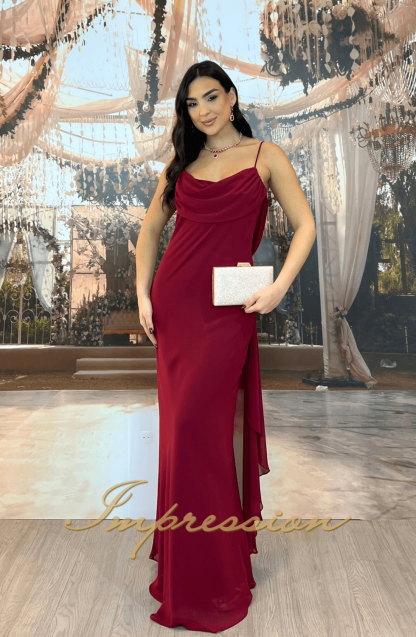 Vestido de Festa Longo Marsala