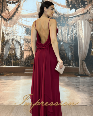 Vestido de Festa Longo Marsala