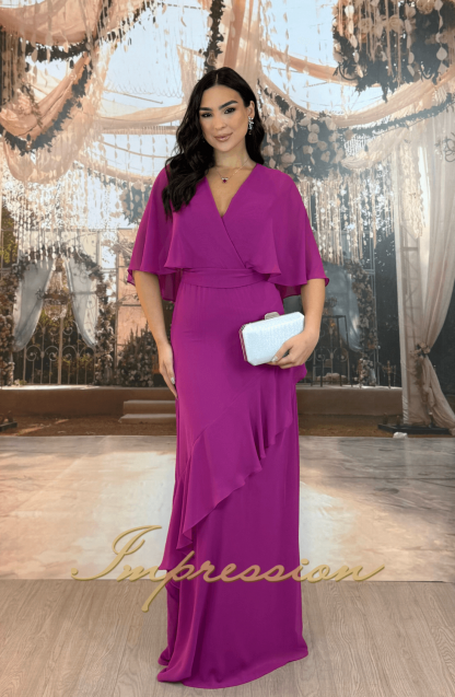 Vestido de Festa Longo Fucsia