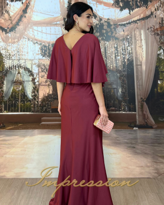 Vestido de Festa Longo Rosa Canela