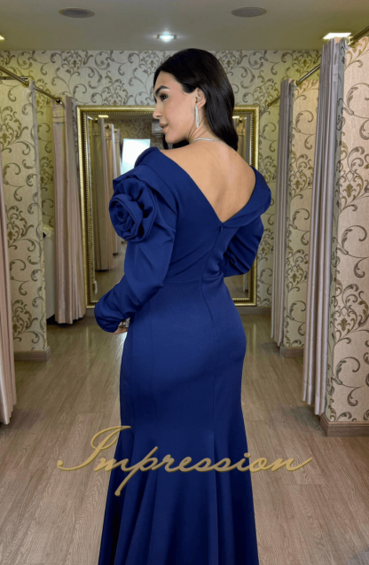 Vestido de Festa Longo Azul Marinho - Imagem 4