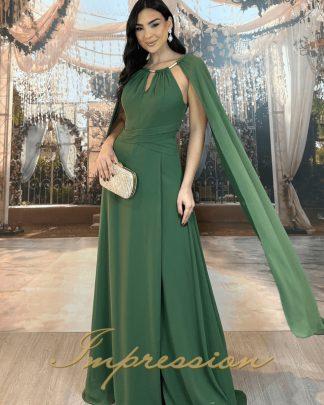 Vestido de Festa Longo Verde Oliva