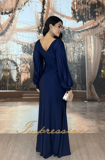 Vestido de Festa Longo Azul Marinho - Imagem 2