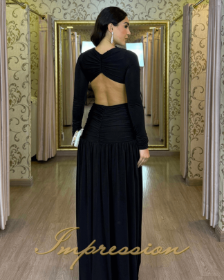 Vestido de Festa Longo Preto