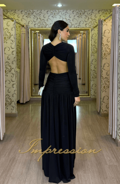 Vestido de Festa Longo Preto - Imagem 2