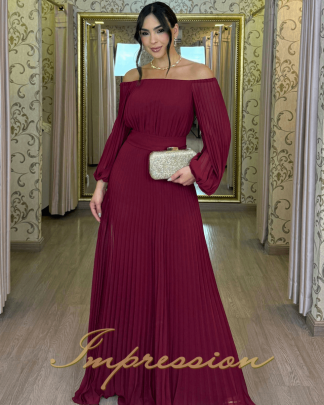 Vestido de Festa Longo Marsala