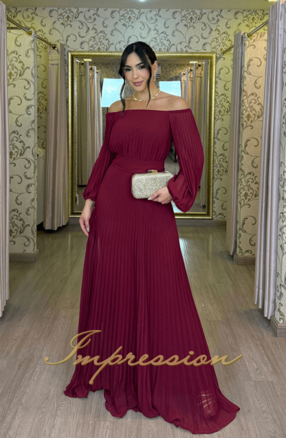 Vestido de Festa Longo Marsala
