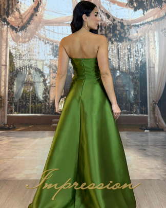 Vestido de Festa Longo Verde Oliva