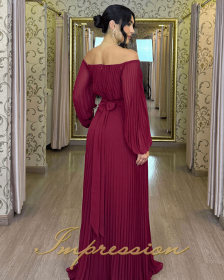 Vestido de Festa Longo Marsala