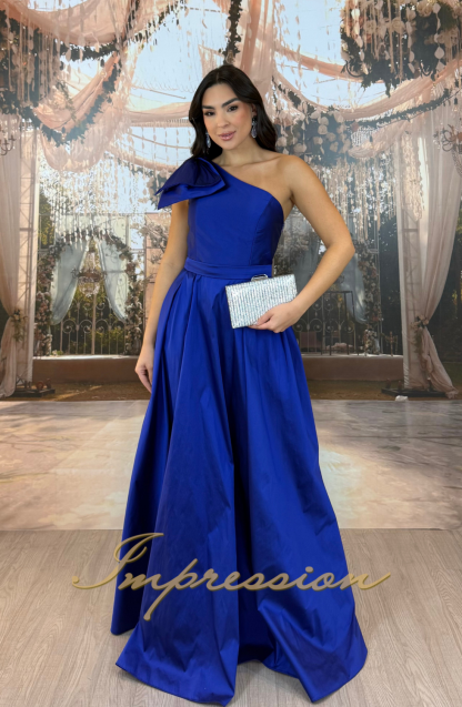 Vestido de Festa Longo Azul Royal