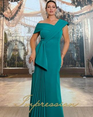 Vestido de Festa Longo Plus Size Petroleo