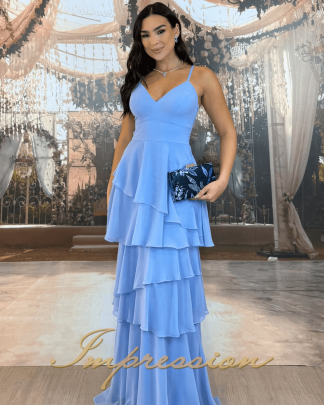 Vestido de Festa Longo Azul Serenity