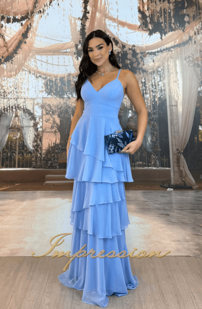 Vestido de Festa Longo Azul Serenity