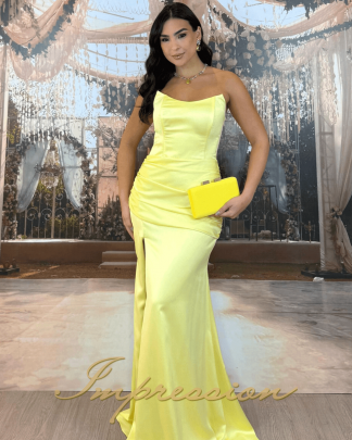 Vestido de Festa Longo Amarelo