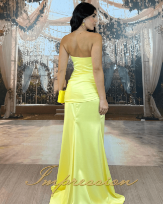 Vestido de Festa Longo Amarelo