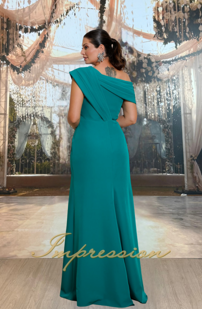 Vestido de Festa Longo Plus Size Petroleo - Imagem 2