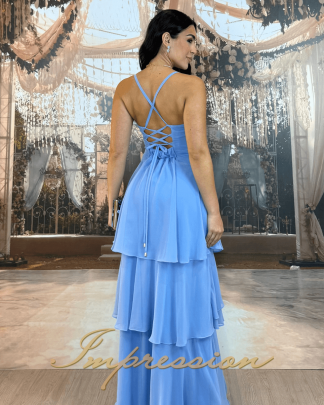 Vestido de Festa Longo Azul Serenity