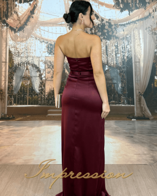 Vestido de Festa Longo Marsala